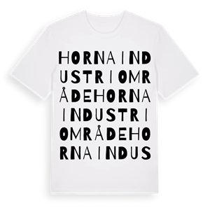 Horna industriområde ordlek t-shirt – ekologisk bomull t-shirt från Pinshirt