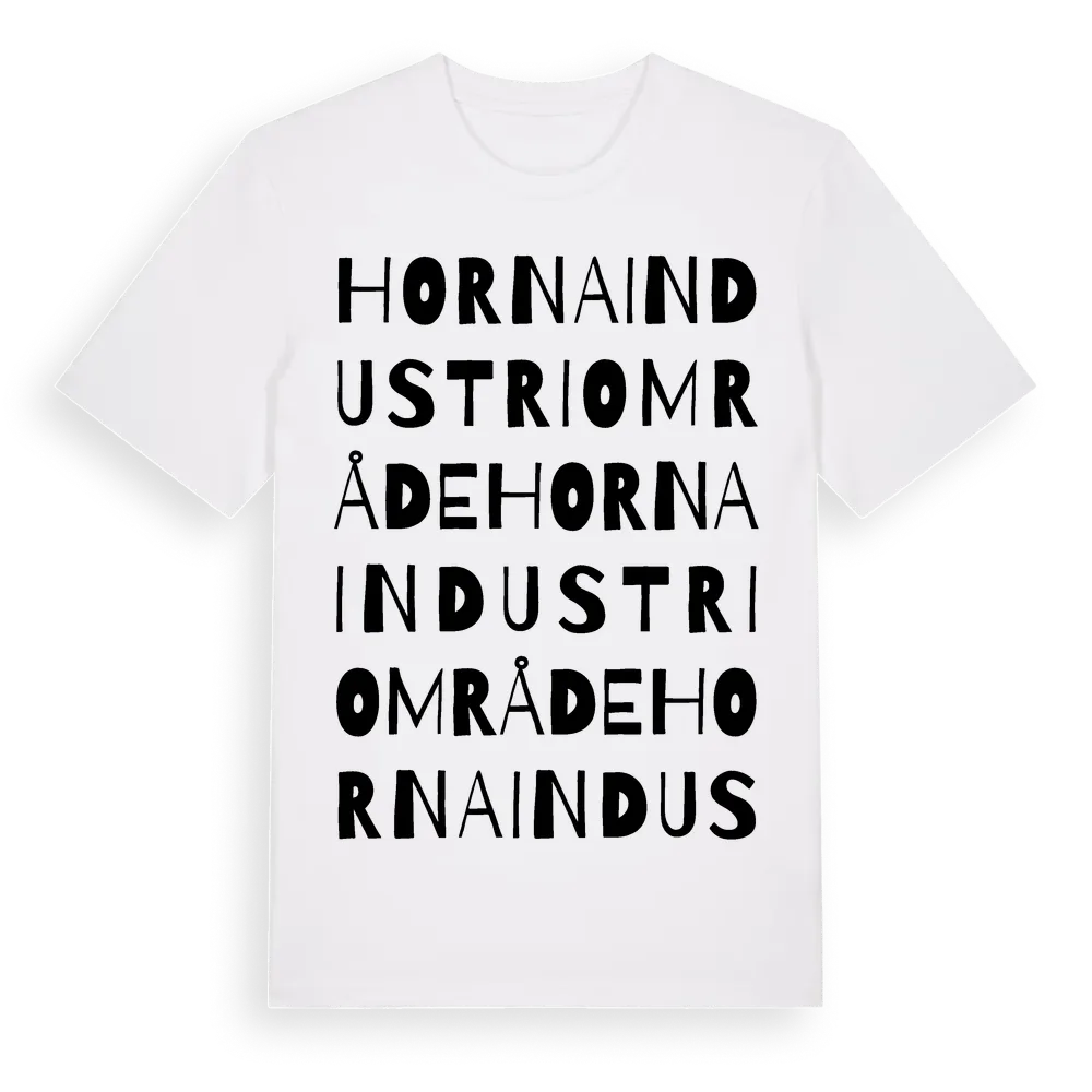 Horna Industriområde ordlek t-shirt i miljö