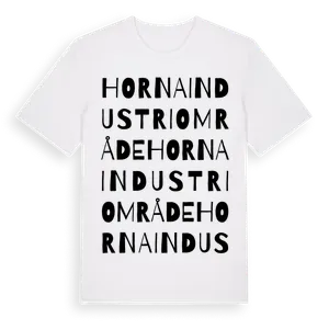 Horna Industriområde ordlek t-shirt – ekologisk bomull t-shirt från Pinshirt