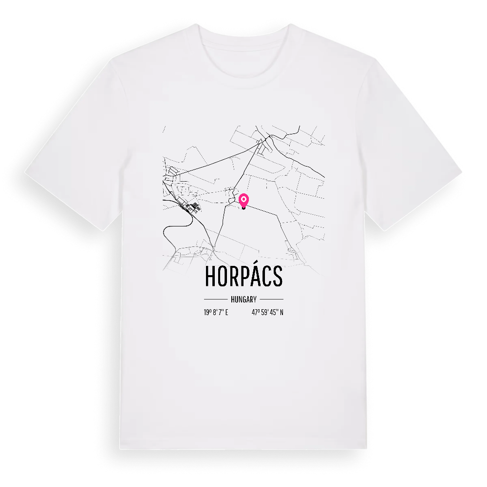 Horpács karta t-shirt – White, i miljö