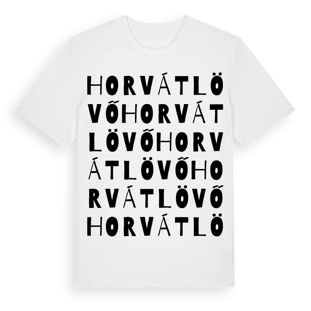 Horvátlövő ordlek t-shirt – White, i miljö