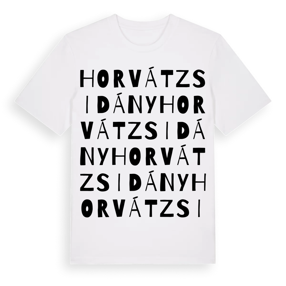 Horvátzsidány ordlek t-shirt – White, i miljö