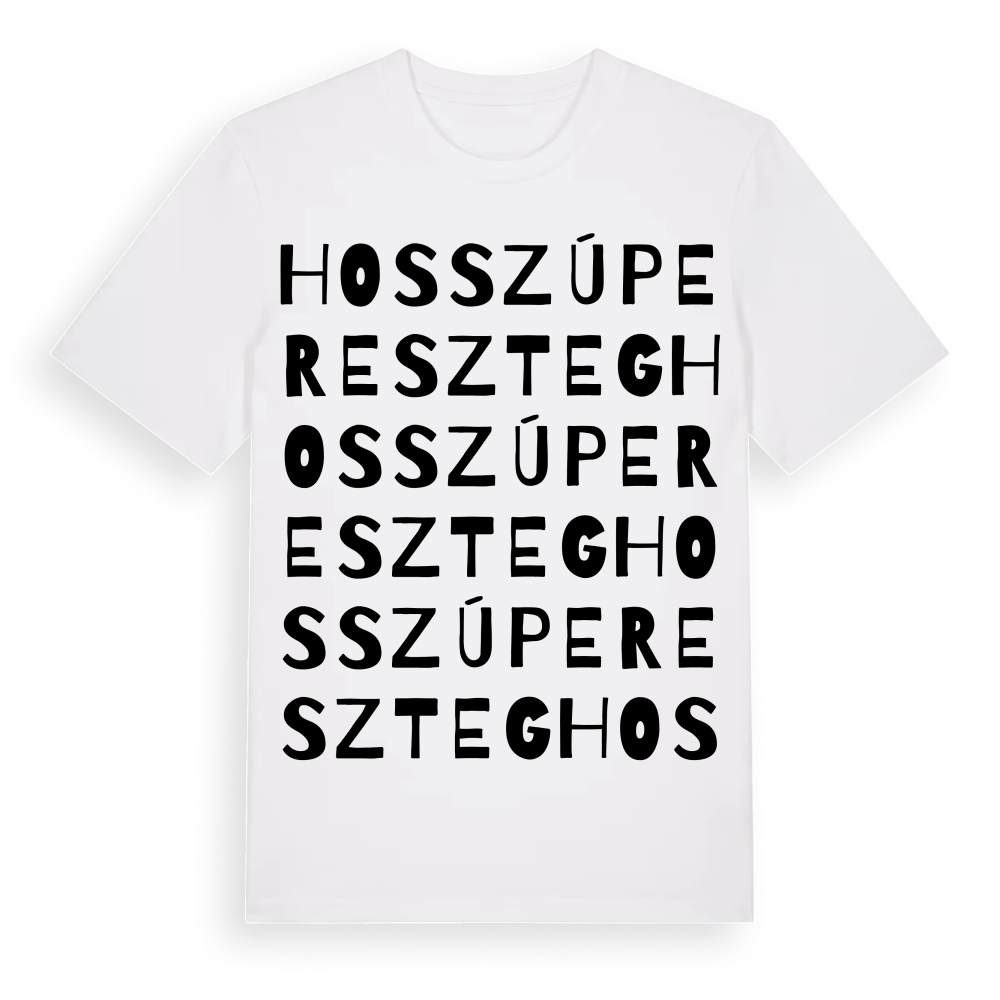 Hosszúpereszteg ordlek t-shirt – White, i miljö