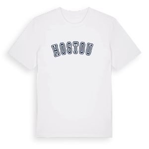Hostouň college t-shirt – ekologisk bomull t-shirt från Pinshirt