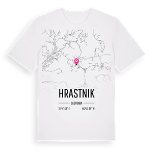Hrastnik karta t-shirt – ekologisk bomull t-shirt från Pinshirt