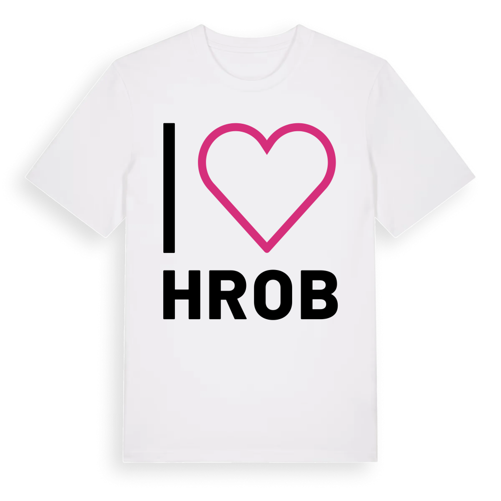 Jag älskar Hrob t-shirt stort tryck – White, i miljö