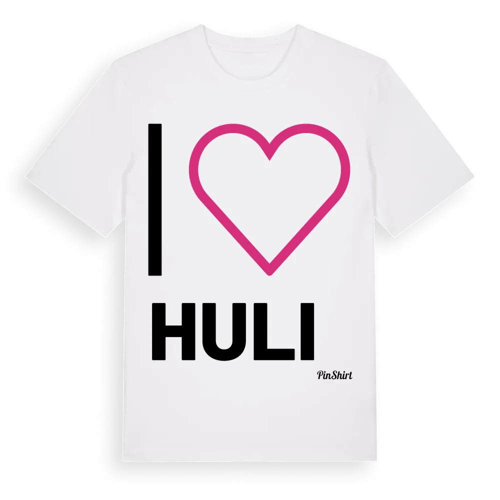 Jag älskar Huli t-shirt stort tryck i miljö