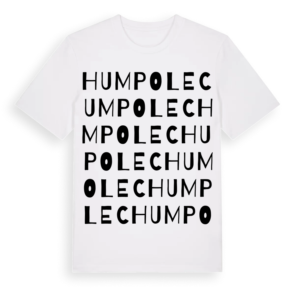 Humpolec ordlek t-shirt – White, i miljö