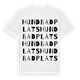 White t-shirt med Hundbadplats ordlek t-shirt