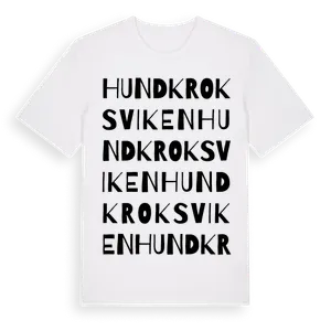 Hundkroksviken ordlek t-shirt – ekologisk bomull t-shirt från Pinshirt