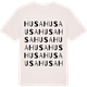 Vintage White t-shirt med Husa ordlek t-shirt