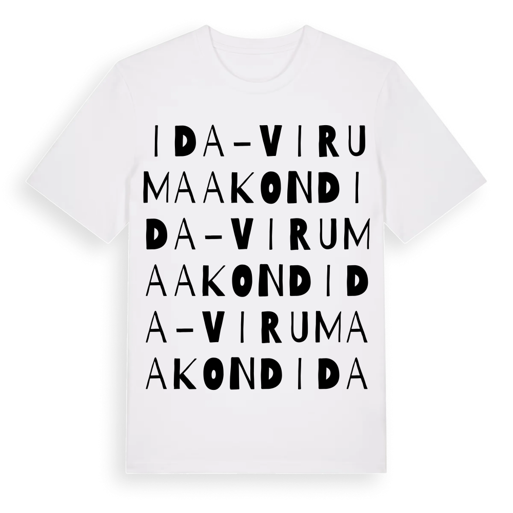 Ida-Viru maakond ordlek t-shirt – White, i miljö