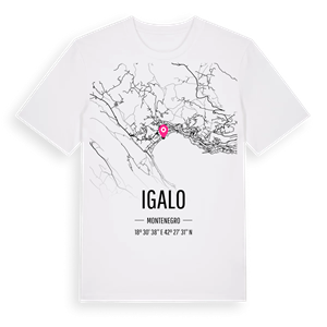 Igalo karta t-shirt – ekologisk bomull t-shirt från Pinshirt