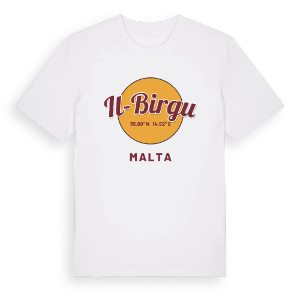 Il-Birgu cirkel t-shirt – ekologisk bomull t-shirt från Pinshirt