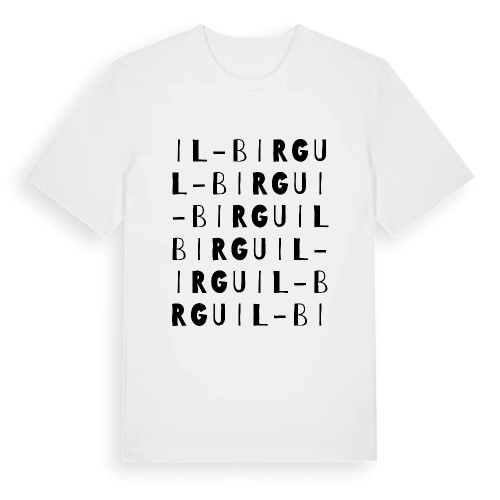 Il-Birgu ordlek t-shirt – White, i miljö