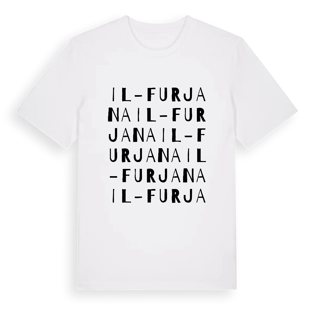 Il-Furjana ordlek t-shirt – White, i miljö