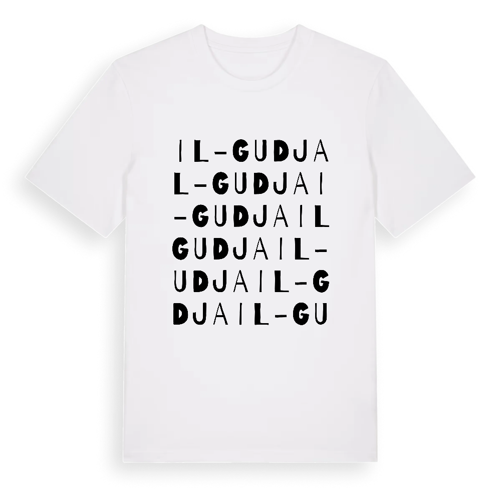 Il-Gudja ordlek t-shirt – White, i miljö