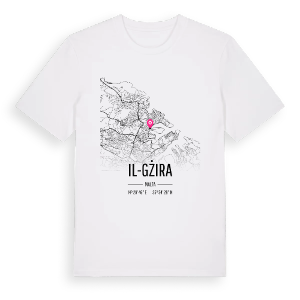 Il-Gżira karta t-shirt – ekologisk bomull t-shirt från Pinshirt