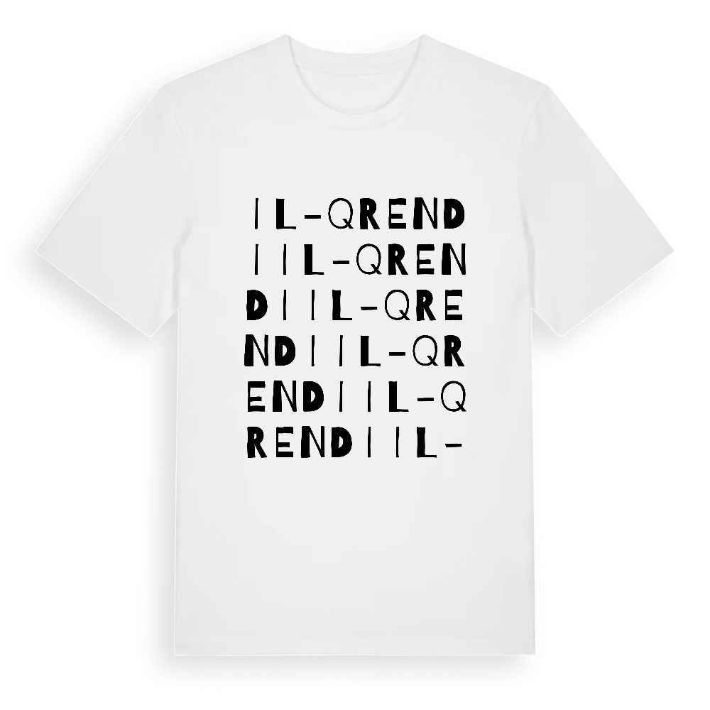 Il-Qrendi ordlek t-shirt – White, i miljö
