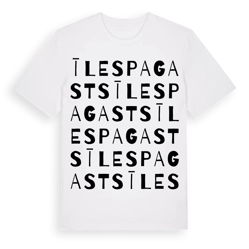 Īles pagasts ordlek t-shirt – White, i miljö