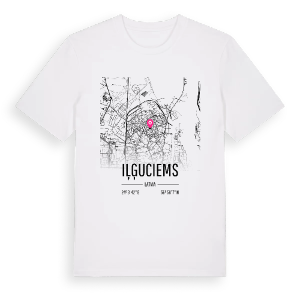 Iļģuciems karta t-shirt – ekologisk bomull t-shirt från Pinshirt