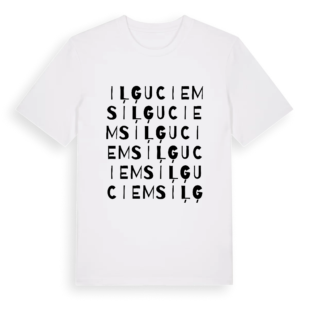 Iļģuciems ordlek t-shirt – White, i miljö