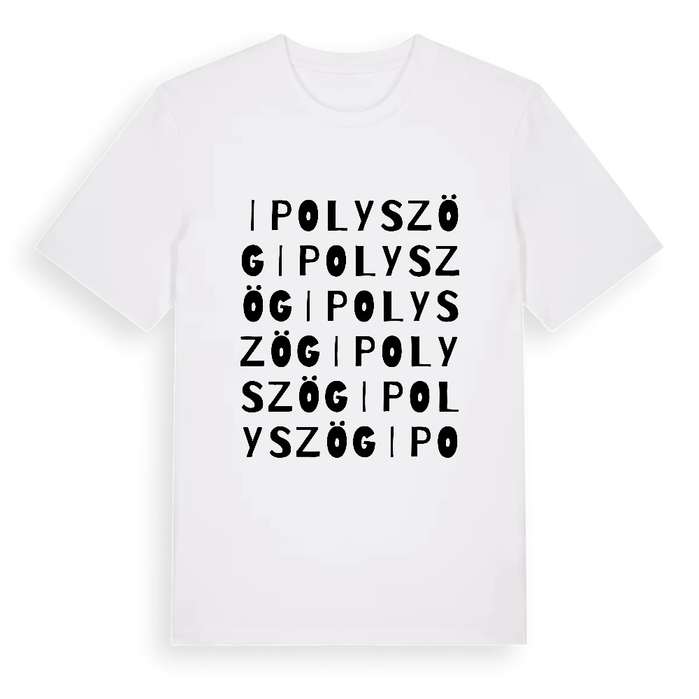Ipolyszög ordlek t-shirt – White, i miljö
