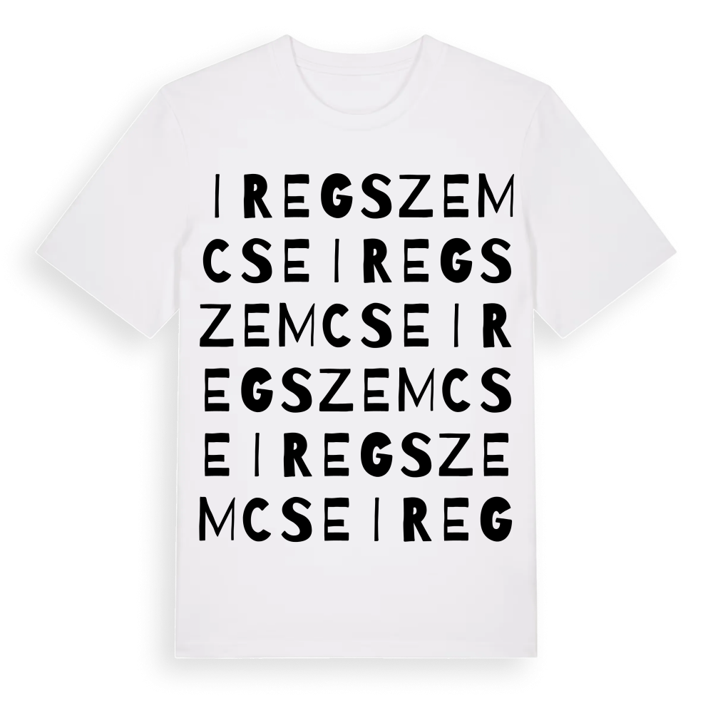 Iregszemcse ordlek t-shirt – White, i miljö