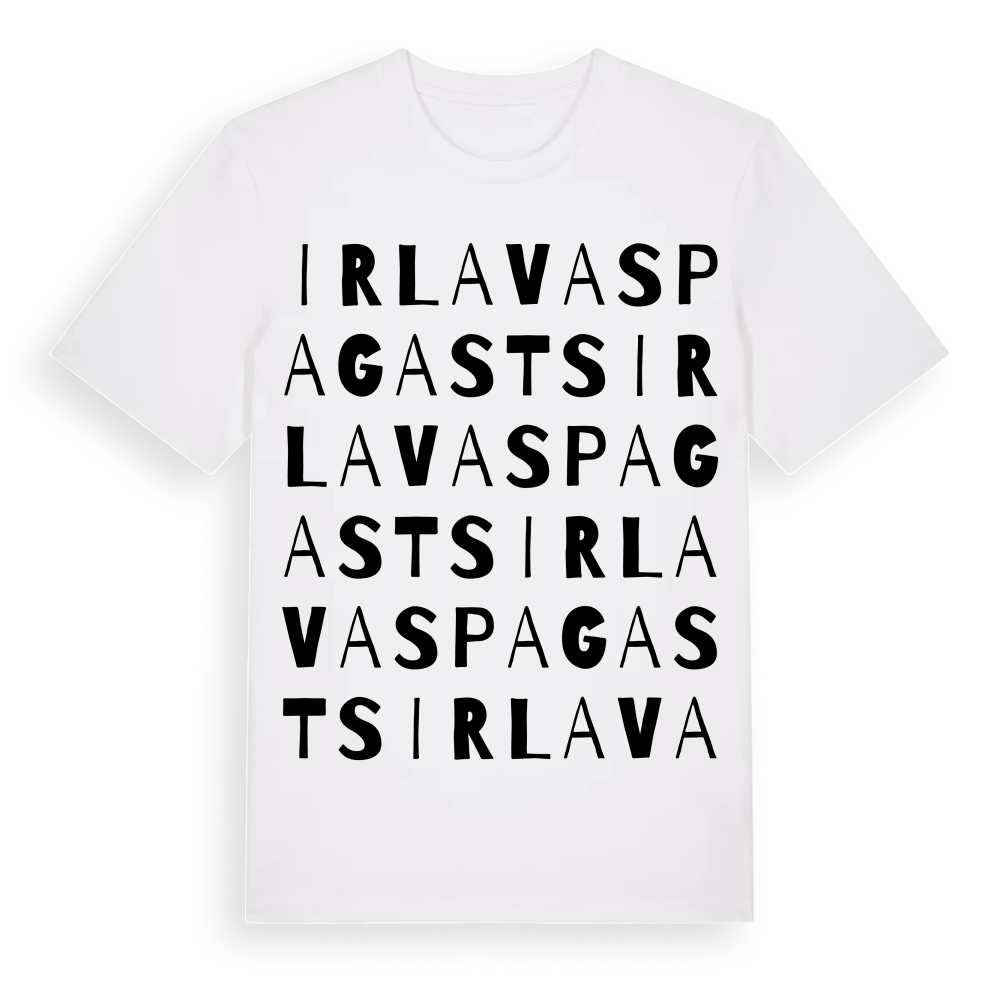 Irlavas pagasts ordlek t-shirt – White, i miljö