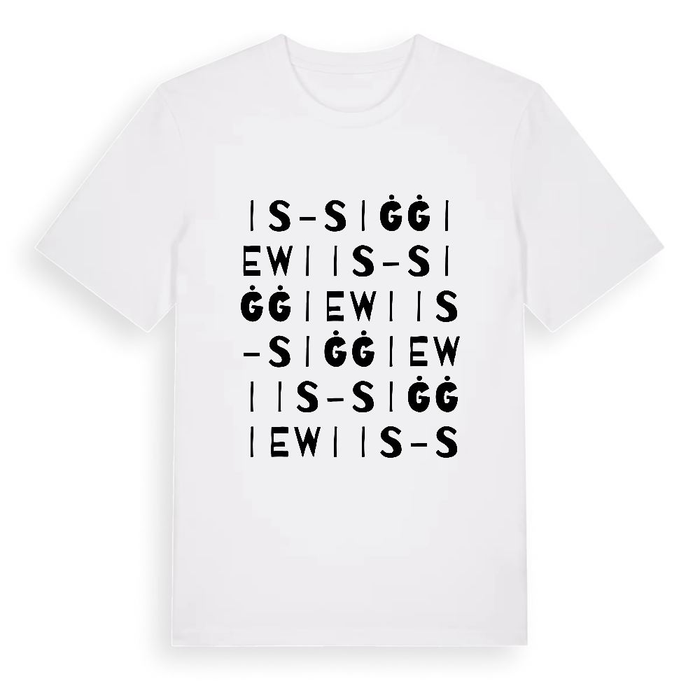 Is-Siġġiewi ordlek t-shirt – White, i miljö