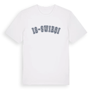 Is-Swieqi college t-shirt – ekologisk bomull t-shirt från Pinshirt