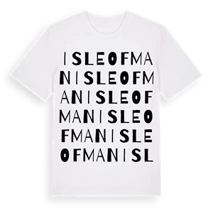 Isle of Man ordlek t-shirt – ekologisk bomull t-shirt från Pinshirt