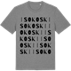 Mid Heather Gray t-shirt med Isokoski ordlek t-shirt