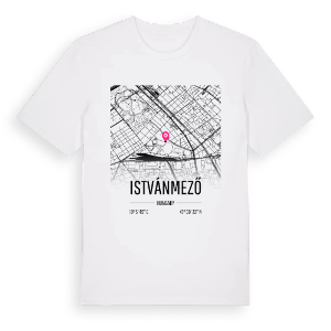 Istvánmező karta t-shirt – ekologisk bomull t-shirt från Pinshirt