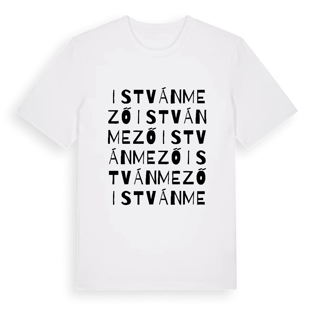 Istvánmező ordlek t-shirt – White, i miljö