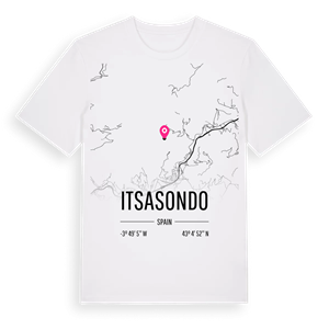 Itsasondo karta t-shirt – ekologisk bomull t-shirt från Pinshirt