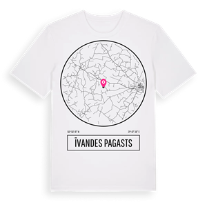 Īvandes pagasts t-shirt – ekologisk bomull t-shirt från Pinshirt