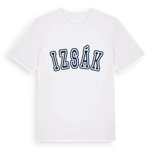 Izsák college t-shirt – ekologisk bomull t-shirt från Pinshirt