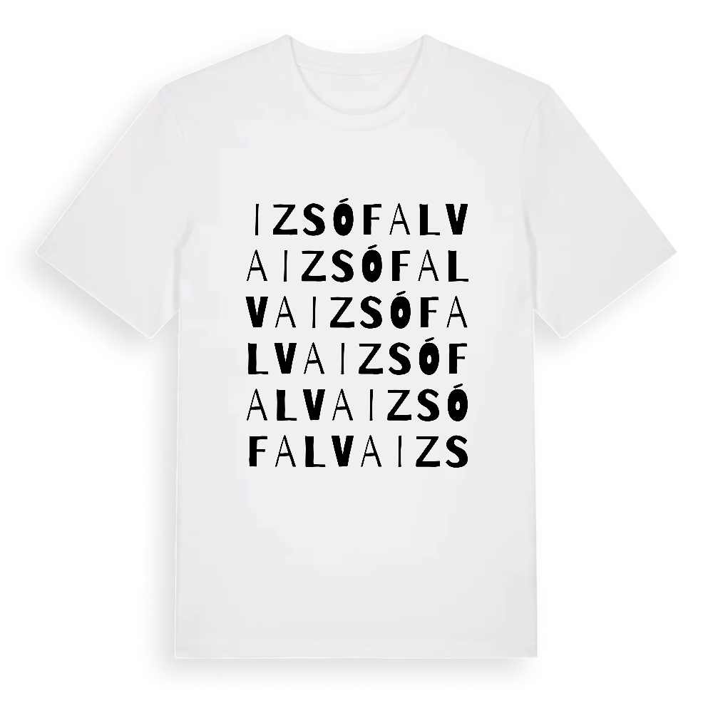 Izsófalva ordlek t-shirt – White, i miljö
