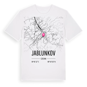 Jablunkov karta t-shirt – ekologisk bomull t-shirt från Pinshirt