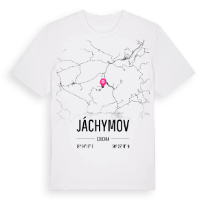 Jáchymov karta t-shirt – ekologisk bomull t-shirt från Pinshirt