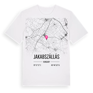 Jakabszállás karta t-shirt – ekologisk bomull t-shirt från Pinshirt