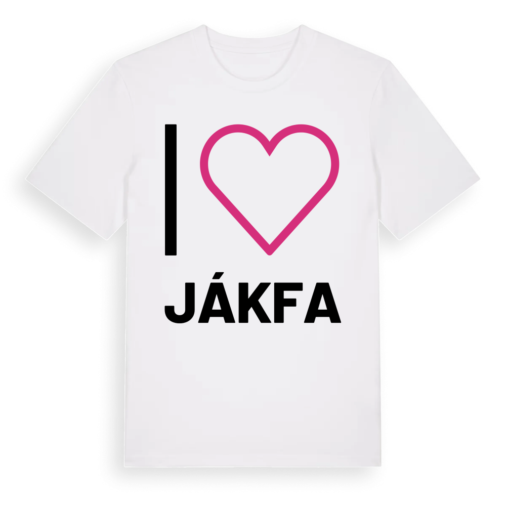 Jag älskar Jákfa t-shirt stort tryck – White, i miljö