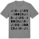 Mid Heather Gray t-shirt med Jan-Jans-udden ordlek t-shirt