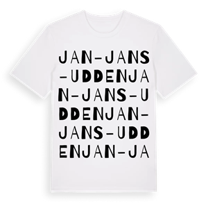 Jan-Jans-udden ordlek t-shirt – ekologisk bomull t-shirt från Pinshirt