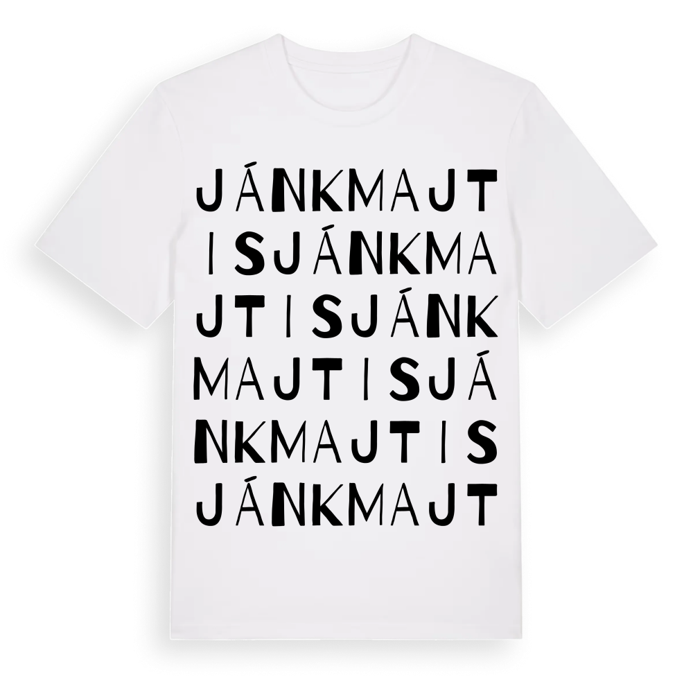 Jánkmajtis ordlek t-shirt – White, i miljö