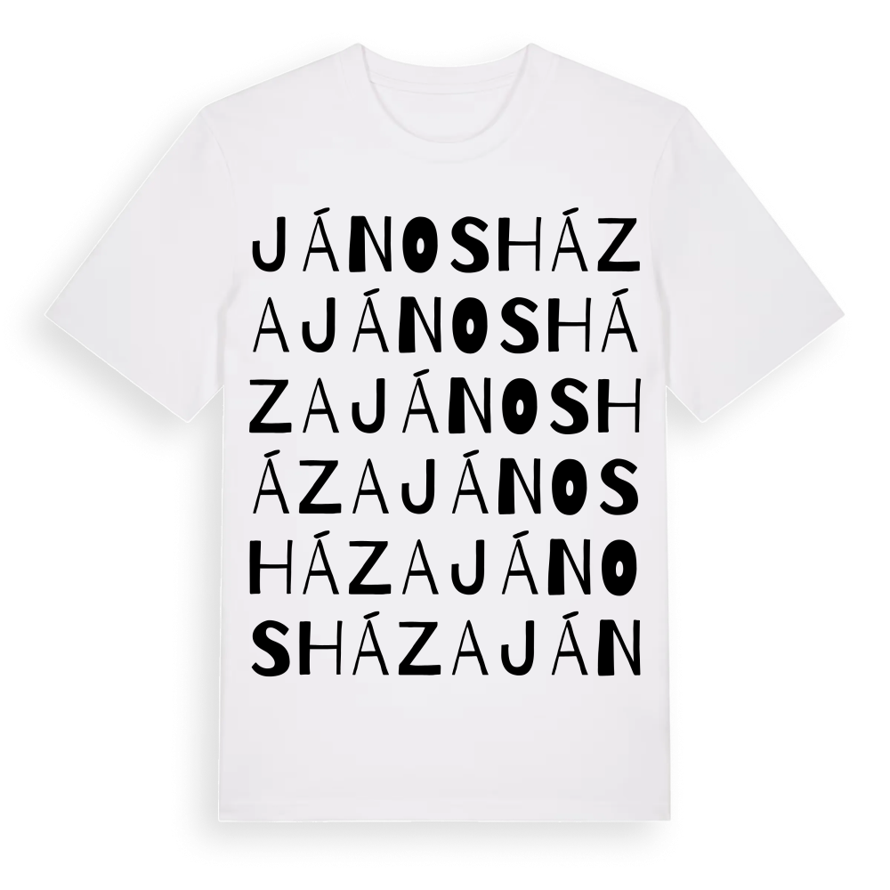 Jánosháza ordlek t-shirt – White, i miljö