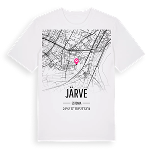 Järve karta t-shirt – ekologisk bomull t-shirt från Pinshirt