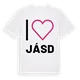 Jag älskar Jásd t-shirt stort tryck