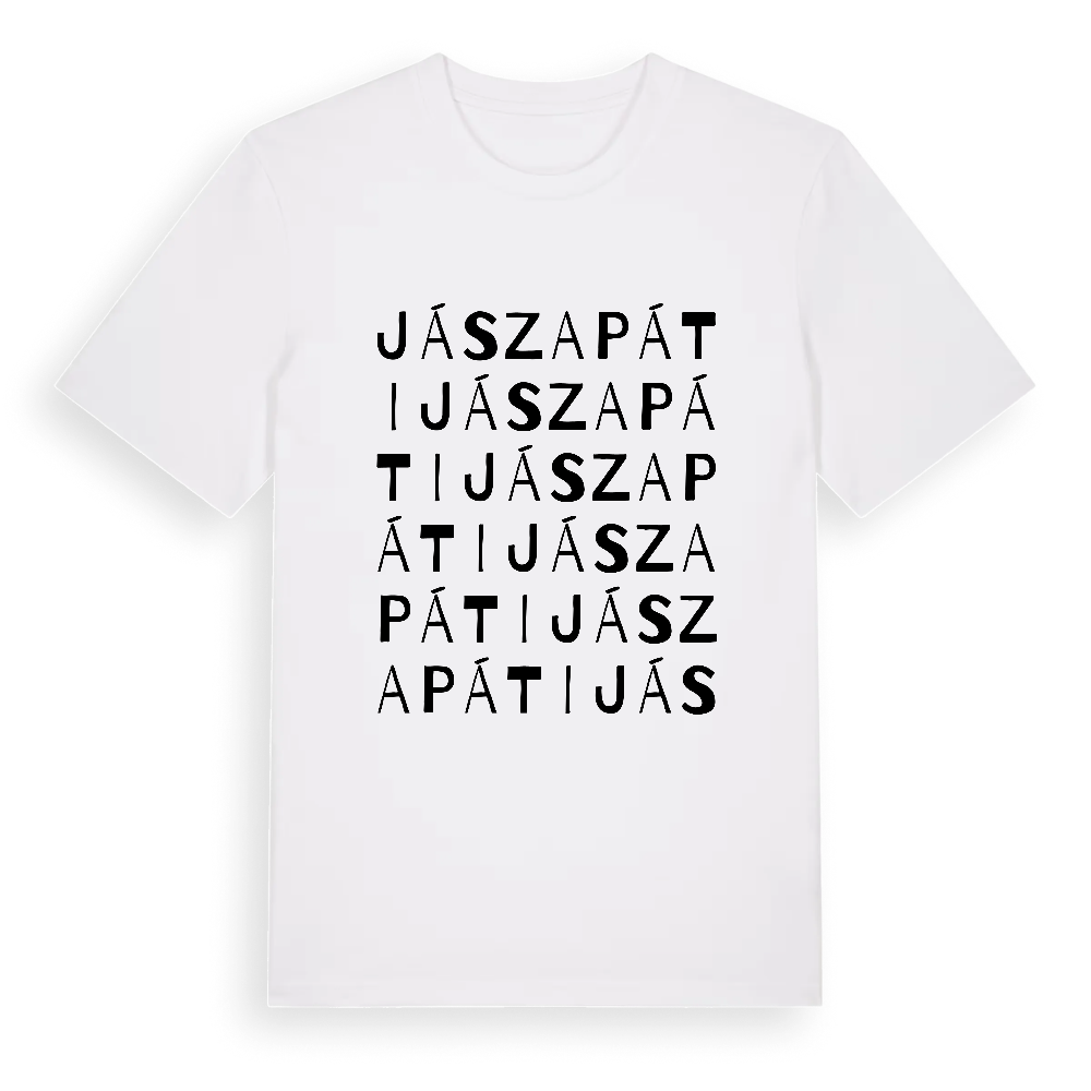 Jászapáti ordlek t-shirt – White, i miljö